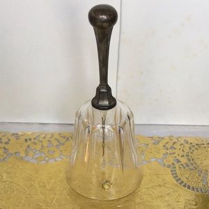 Vintage Italian Lead crystal bell with silver handle